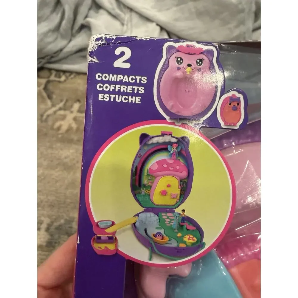Polly Pocket Hedgehodge Mom & Baby Toy NEW Open Box